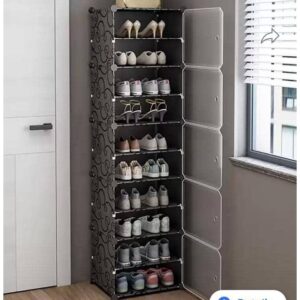 10 layers plastic shoe rack