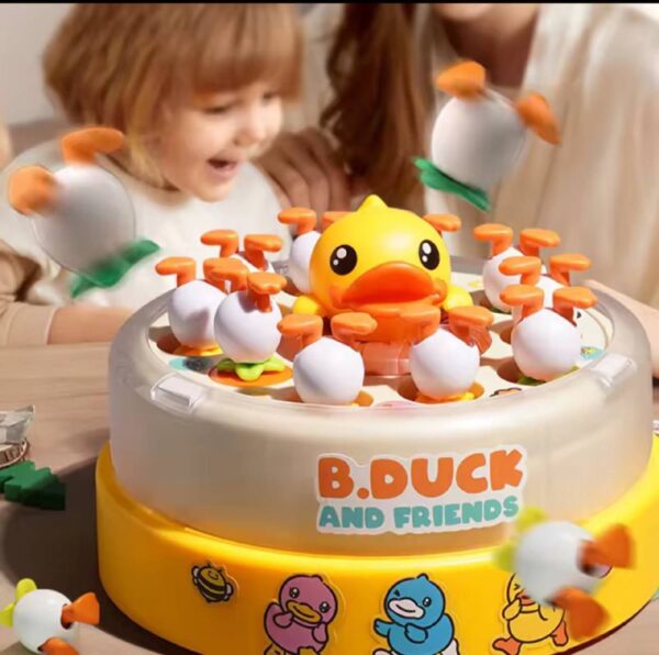 B.Duck Catch Duck Board Games Age 3-5 4-8 5-7 Bounce Popping Up Catching Music Games for Preschool Toddlers Kids Family Toys Christmas Birthday Gifts (Bright Yellow)