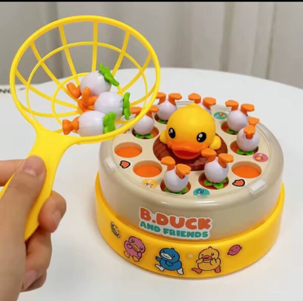 B.Duck Catch Duck Board Games Age 3-5 4-8 5-7 Bounce Popping Up Catching Music Games for Preschool Toddlers Kids Family Toys Christmas Birthday Gifts (Bright Yellow) - Image 4