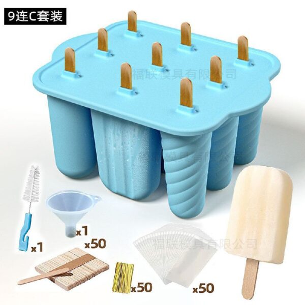 Popsicle Molds，Popsicle Mold 12 Pieces Popsicle Molds Silicone BPA Free Ice Pop Mold Easy Release,with 50 Sticks, 12 Reusable Sticks, Funnel (12 Cavities, Red) - Image 3