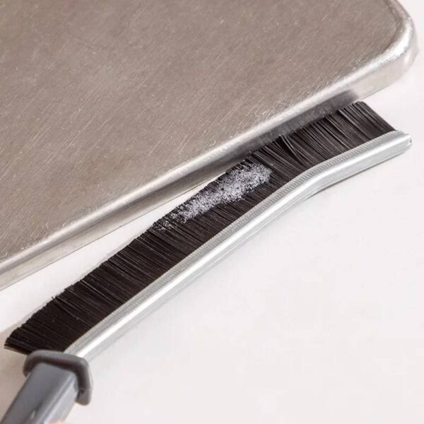 Bathroom Long Slit Brush Kitchen Tile Dead Corner Cleaning Multi-Functional Brush Window Moving Door Stiff Brush, 12 Pieces (Black), dgnfengxiqingjieshua001 - Image 2