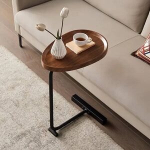 METAL AND WOOD SIDE TABLE/STOOL