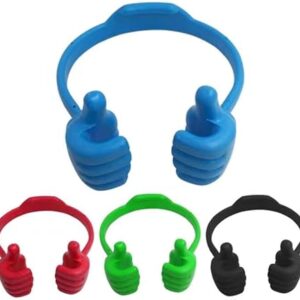 Packs with 4 Colors Thumbs Up Cell Phone Stands, Mobile Phones Stand with Hand Holder for Desk, Office, Desktop Tablet Cellphone Thumb Holder, Adjustable Flexible Hard Plastic Brand: OK stand[Vs40]
