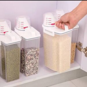 Kitchen Food Container Refrigerator Storage Box, Kitchen Food Cereal Grain Bean Rice Storage Box - Plastic 2L