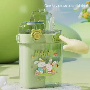 Beverage Bottle, Divided Cups Dual Use Food Grade 780ml Kawaii Water Bottle Bike Portable with Stickers (Red)