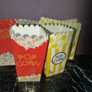 Greenbrier Retro Popcorn Set Bowl Plastic Classic Tub Red & White Striped Container Container Movie Theater Bucket Reusable