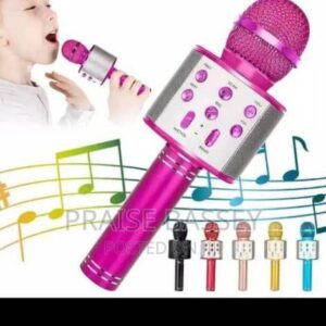 KIDWILL Wireless Bluetooth Karaoke Microphone for Kids, 5-in-1 Portable Handheld Karaoke Mic Speaker Player Recorder with Adjustable Remix FM Radio for Kids Girls Boys Teens Birthday-Hot Pink