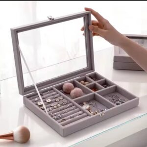 Portable Velvet Jewelry Box Organizer Multifunction Jewelry Holder Container Dropship