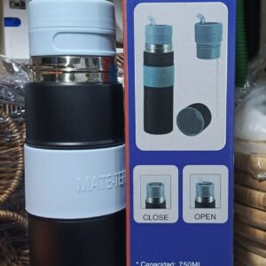– Yerba Mate Thermos – Mate Argentino 500ml – Termo para mate todo en uno – Mate thermos all in one – This Stainless Steel Black Auto Mate kit is great for terere and tea[Bs764]