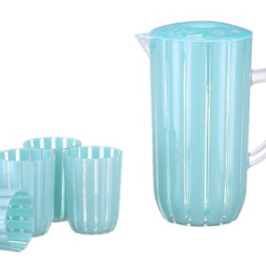 Guzzini 'DOLCEVITA' Pitcher with Lid (ISCC+) Turquoise with Lid Modern Organic Plastic 1.75L Ergonomic Handle[Bs764]