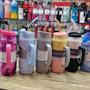 Hydragear Juno Stainless Steel Tumbler with 2-in-1 Lid and Reusable Straw - 40 Oz - Rain Glitter[Tm6543]
