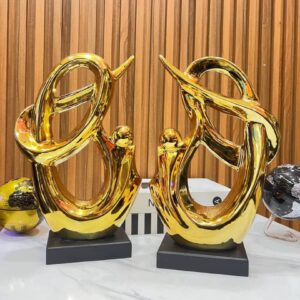 Decoration-Living Room Creative Decoration Gold Ceramic Ornaments Girl Wine Cabinet Craft Jewelry Home Decoration Store Opening Gift