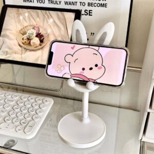 Cute Cat Phone Stand, Angle & Height Adjustable Cell Phone Stand for Desk, Thick Case Friendly Phone Holder, Compatible with Most Phones (Pink) Brand: JINSERTA[Ob764]