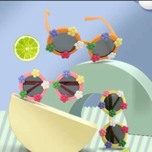 Simgoing 28 Pcs Kids Sunglasses DIY Kit Kids DIY Round Flower Sunglasses Boho Flower Sunglasses Set with 150 Pcs Daisy 416 Pcs Random Letter Beads and 15ml Glue Kid DIY Craft Party Favors Gifts Supply Brand: Simgoing[T754]