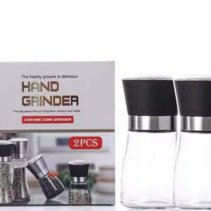 Salt and Pepper Grinder Set Pepper Grinder Refill Professional Pepper Grinder Set of 2-Refillable Coarseness Adjustable Pepper Mill Shaker with Glass Body Brand: DVVHFJHETKUJULIY[Tw64]