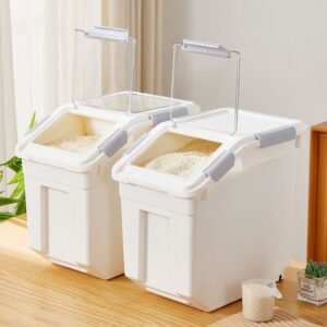 Grain Rice Storage Bin Food Containers, Rice Storage Container for Cereals Strong Tightness Kitchen Containers for Rice and Cereals of Various Sizes(25kg) Brand: GFHGFG[Bs764]