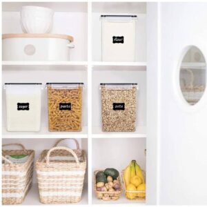 Schramm® Set of 5 Storage Jars Food Storage Containers BPA Free Set 5 Sizes Available in 3 Colours Plastic Spice Jars Airtight Storage Containers Colour: Black Brand: Schramm[Rh663]